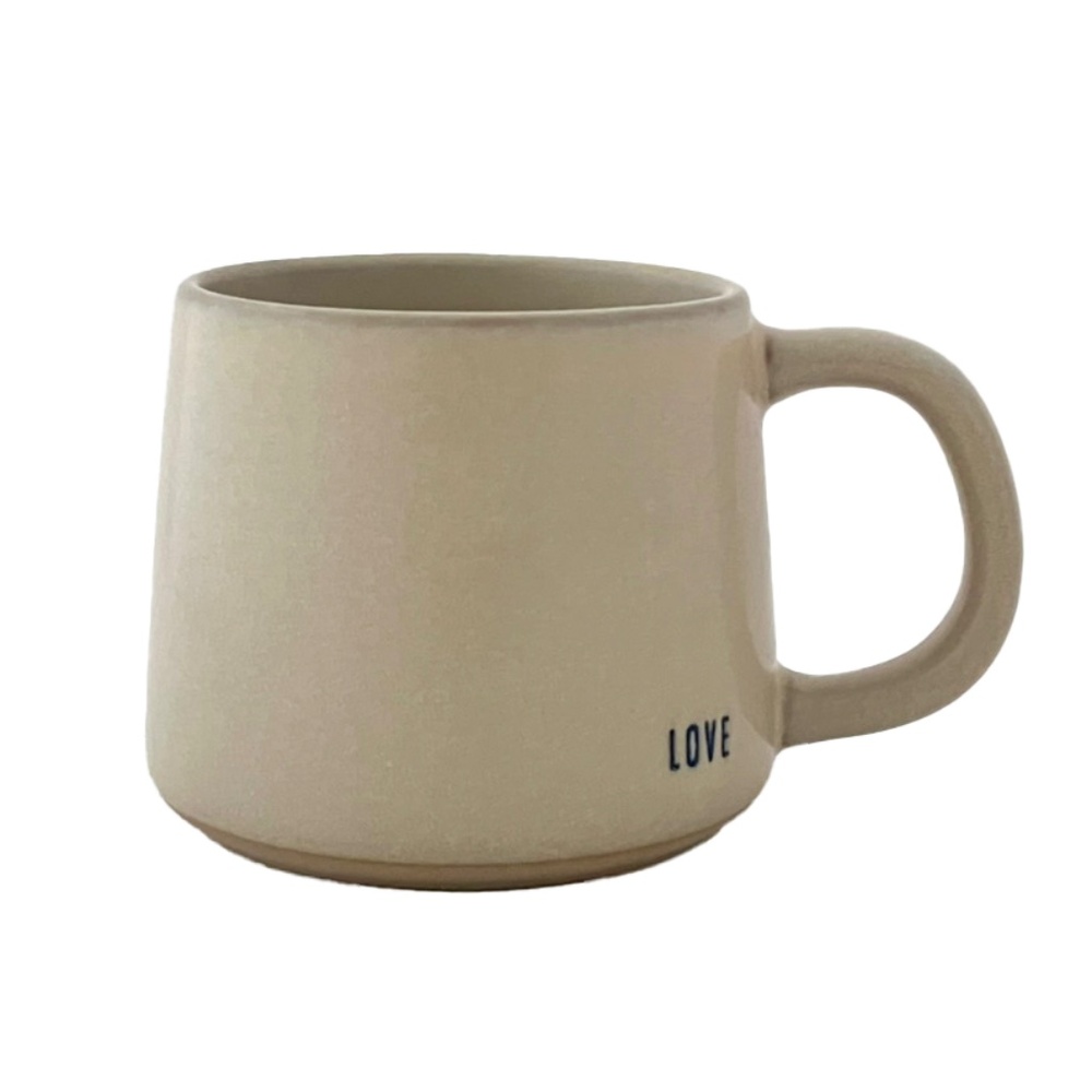LOVE Stoneware Mug with Heart Surprise Sour Cream Hearth & Hand Magnolia